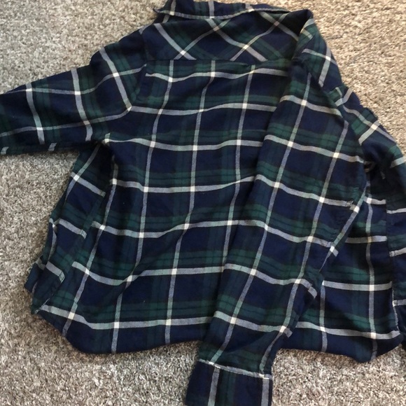 ✨soft navy green and white flannel✨ - Picture 3 of 3
